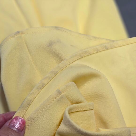 Aqua Formal Yellow Maxi Dress NEW $154 Stretch Off Shoulder Pleated Women 14 Zip - Picture 12 of 13